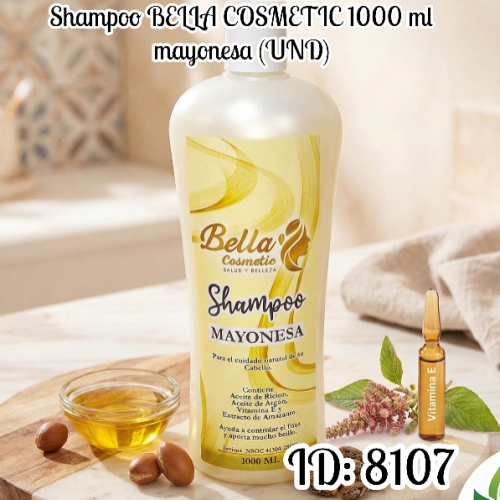 Shampoo BELLA COSMETIC 1000 ml mayonesa (UND)