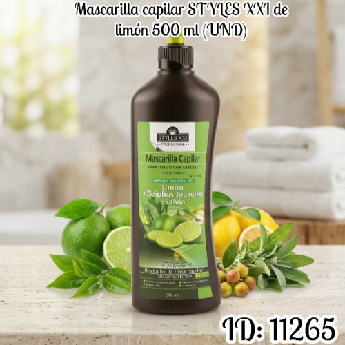 Mascarilla capilar STYLES XXI de limón 500 ml (UND)
