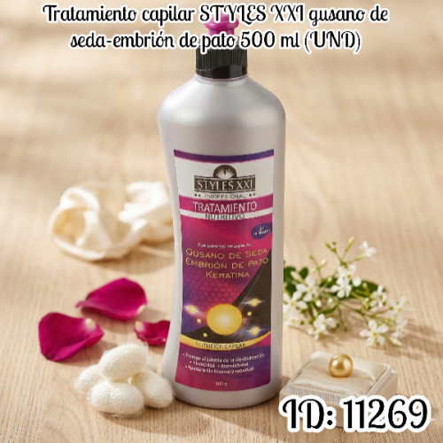 Tratamiento capilar STYLES XXI gusano de seda-embrión de pato 500 ml (UND)