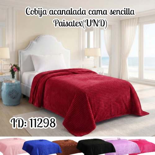 Cobija acanalada cama sencilla Paisatex(UND)