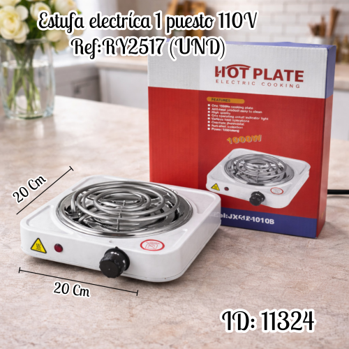 Estufa electríca 1 puesto 110V Ref:RY2517 (UND)