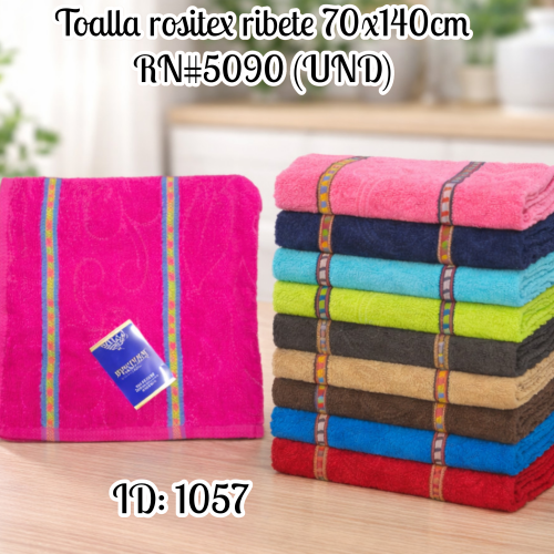 Toalla rositex ribete 70x140cm RN#5090 (UND)