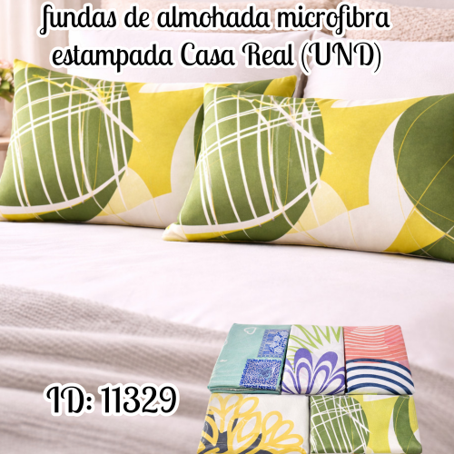 fundas de almohada microfibra estampada Casa Real (UND)