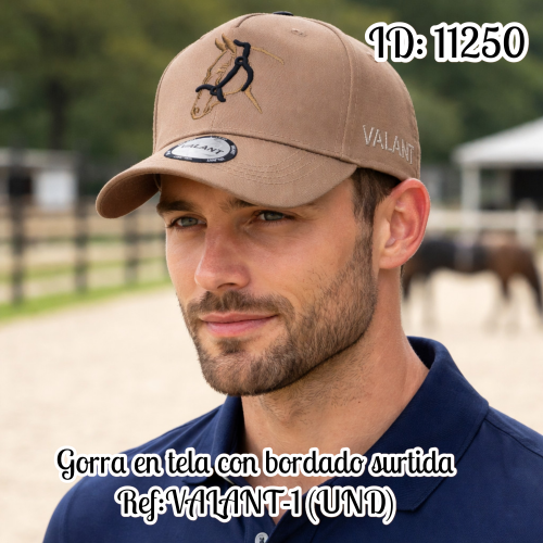 Gorra en tela con bordado surtida Ref:VALANT-1 (UND)