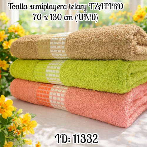 Toalla semiplayera telary TZAFIRO 70 x 130 cm (UND)