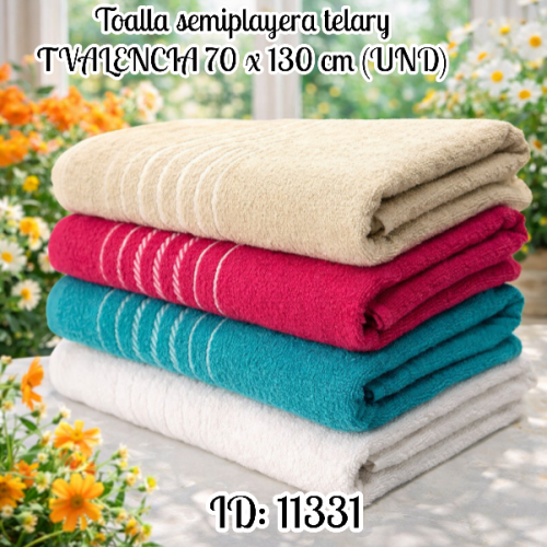 Toalla semiplayera telary TVALENCIA 70 x 130 cm (UND)