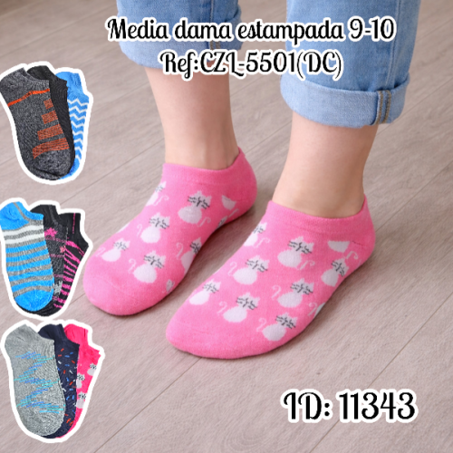 Media dama estampada 9-11 Ref:CZL-5501(DC)