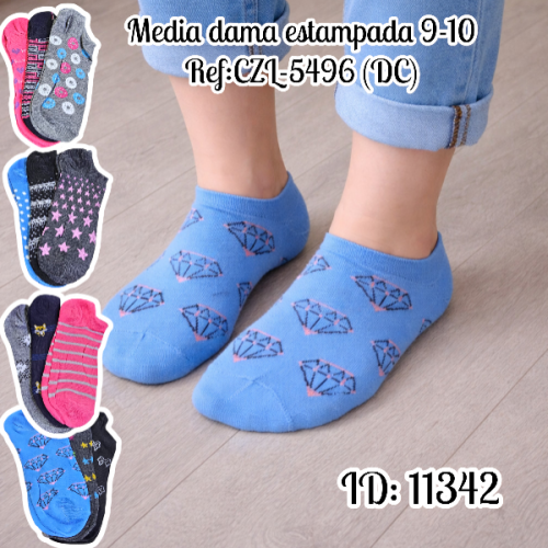 Media dama estampada 9-11 Ref:CZL-5496 (DC)