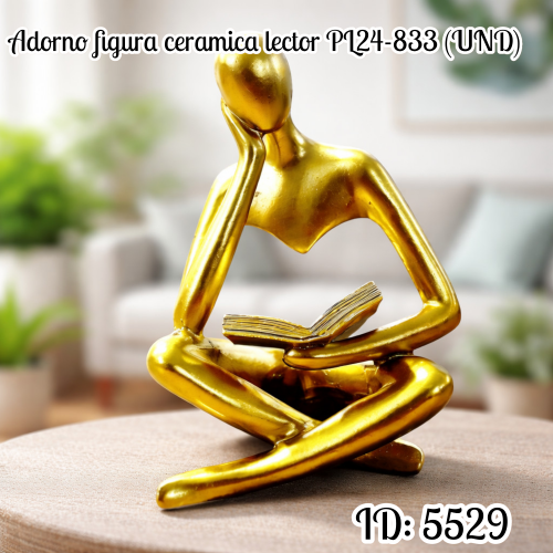 Adorno figura ceramica lector PL24-833 (UND)