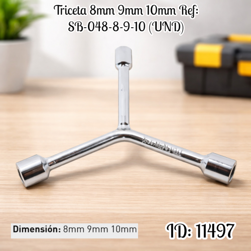 Triceta 8mm 9mm 10mm Ref: SB-048-8-9-10 (UND)