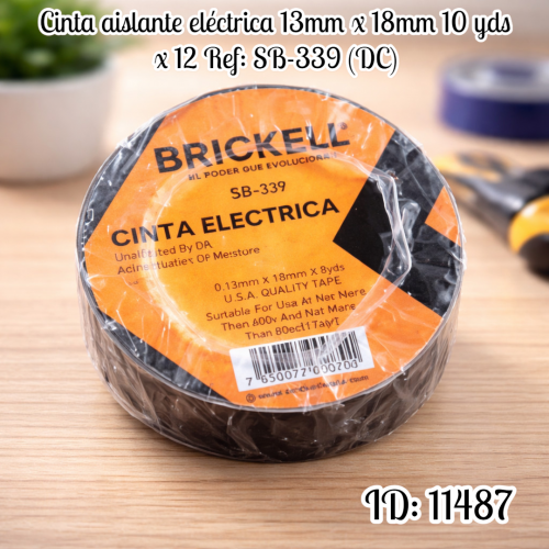 Cinta aislante eléctrica 13mm x 18mm 10 yds x 12  Ref: SB-339 (DC)