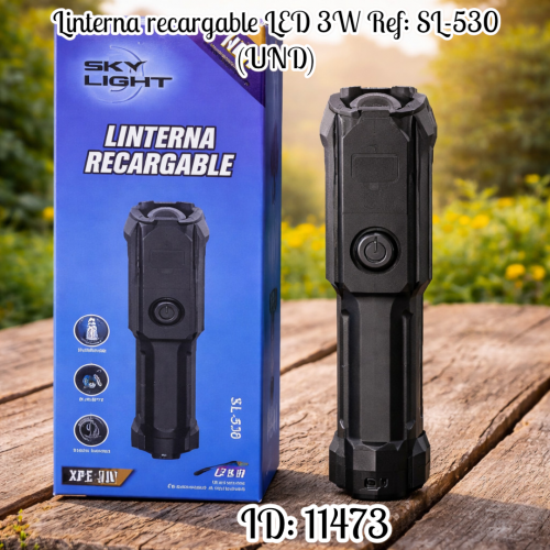 Linterna recargable LED 3W Ref: SL-530 (UND)