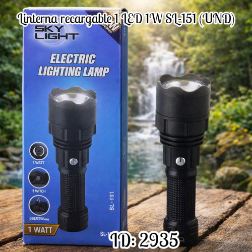 Linterna recargable 1 LED 1W SL-151 (UND)
