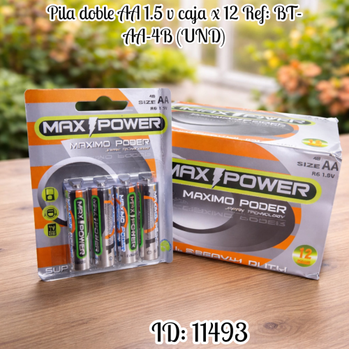 Pila doble AA 1.5 v caja x 12 Ref: BT-AA-4B (UND)