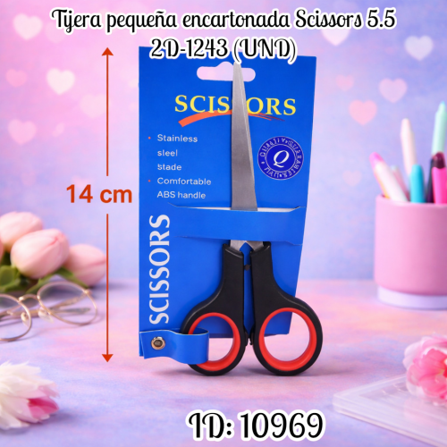 Tijera pequeña encartonada  Scissors 5.5  2D-1243 (UND)