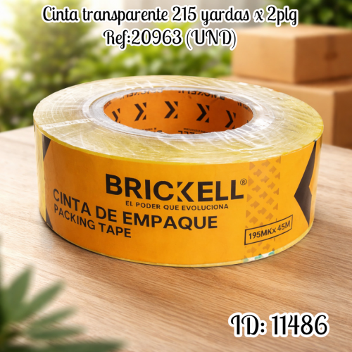 Cinta transparente 215 yardas x 2plg Ref:20963 (UND)