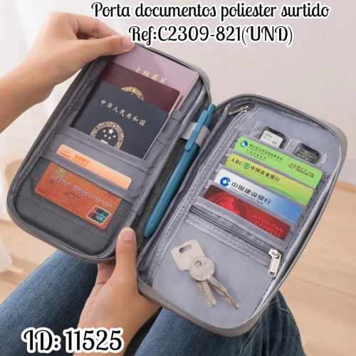 Porta documentos poliester surtido Ref:C2309-821(UND)