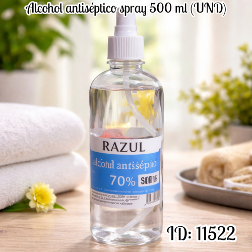 Alcohol antiséptico spray 500 ml (UND)