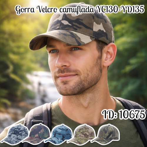 Gorra Velcro camuflada  YC130-YD135