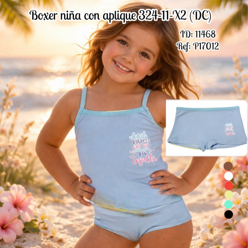 Boxer niña con aplique 324-11-X2 (DC)