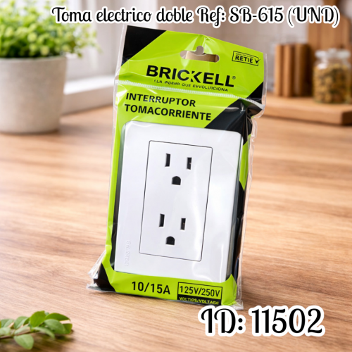 Toma electrico doble Ref: SB-615 (UND)