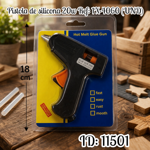 Pistola de silicona 20w Ref: 1X-4060 (UND)