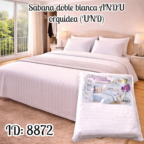 Sabana doble blanca ANDU orquidea (UND)