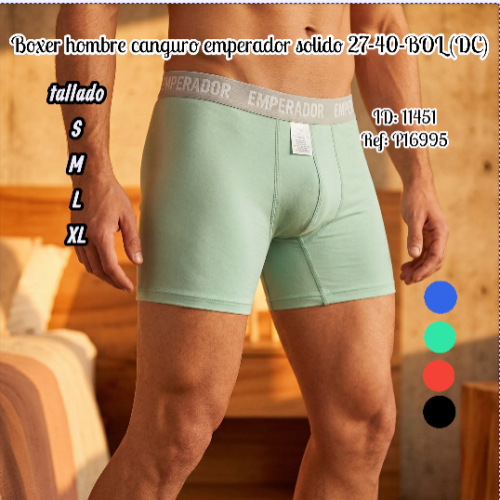 Boxer hombre canguro emperador solido 27-40-BOL (DC)