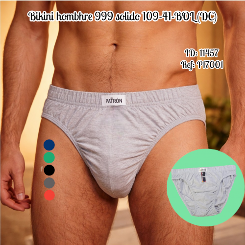 Bikini hombhre 999 solido 109-41-BOL (DC)