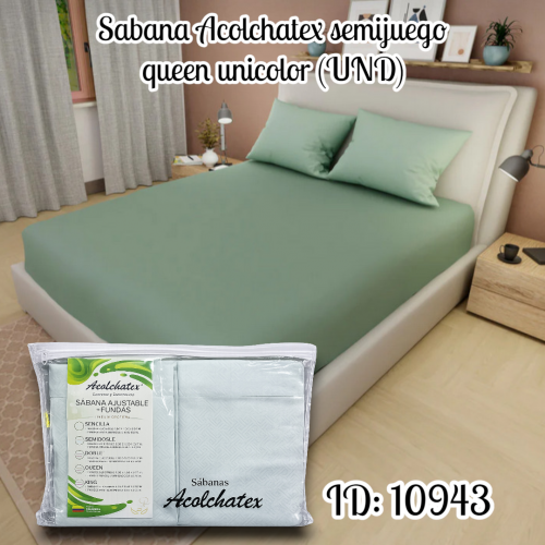 Sabana Acolchatex semijuego  queen unicolor (UND)