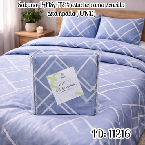 Sabana PAISATEX estuche cama sencilla estampada (UND)