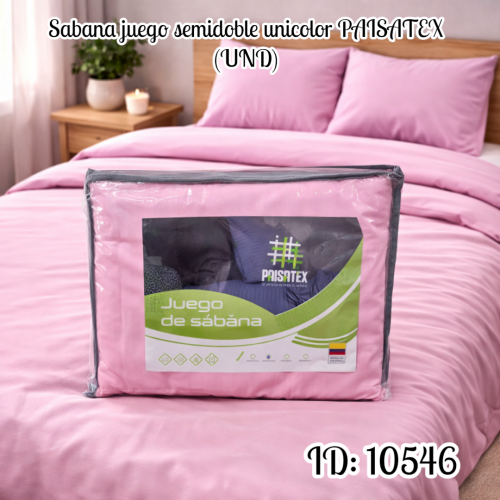 Sabana juego semidoble unicolor PAISATEX (UND)
