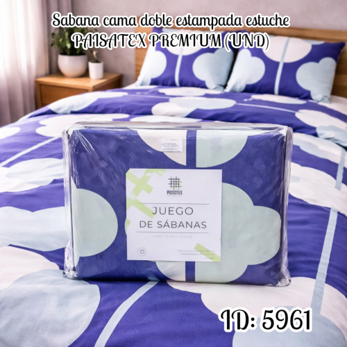 Sabana PAISATEX estuche cama doble estampada (UND)