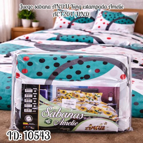 Juego sabana  ANDU  King estampada  Amelie  AET204 (UND)