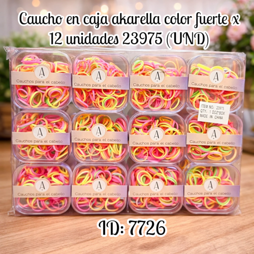 Caucho en caja akarella color fuerte x 12 unidades 23975 (UND)