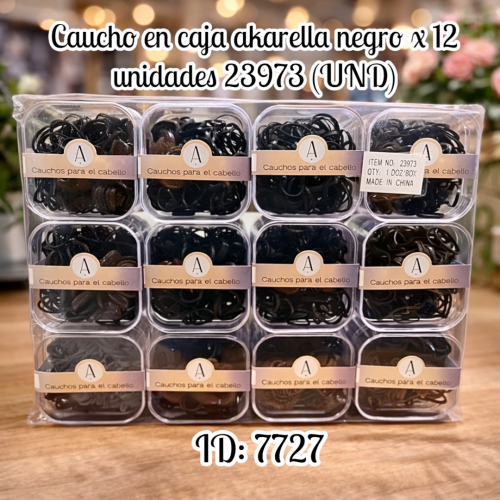 Caucho en caja akarella negro x 12 unidades 23973 (UND)