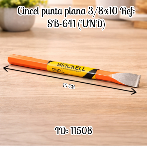 Cincel punta plana 3/8x10 Ref: SB-641 (UND)