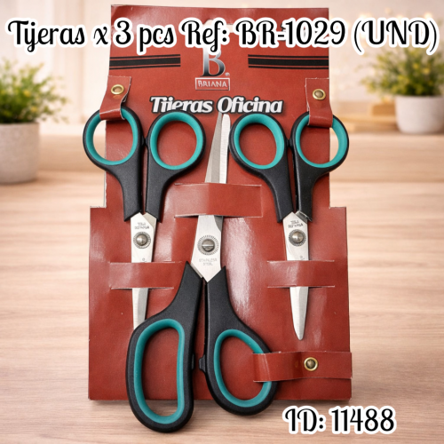 Tijeras x 3 pcs Ref: BR-1029 (UND)