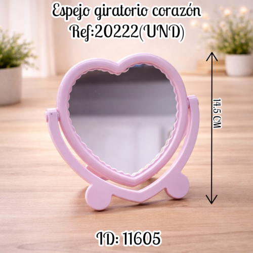 Espejo giratorio corazón Ref:20222(UND)