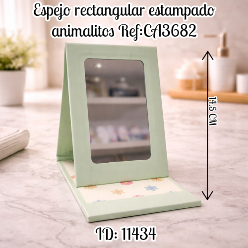 Espejo rectangular estampado animalitos Ref:CA3682