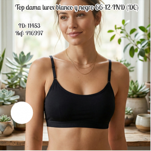 Top dama lurex blanco y negro 66-12-IND (DC)