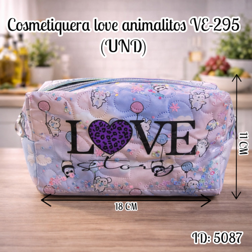 Cosmetiquera love animalitos VE-295 (UND)