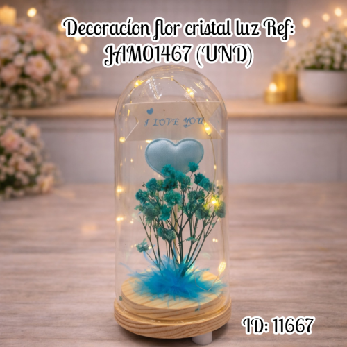 Decoracíon flor cristal  luz  Ref: JAM01467 (UND)