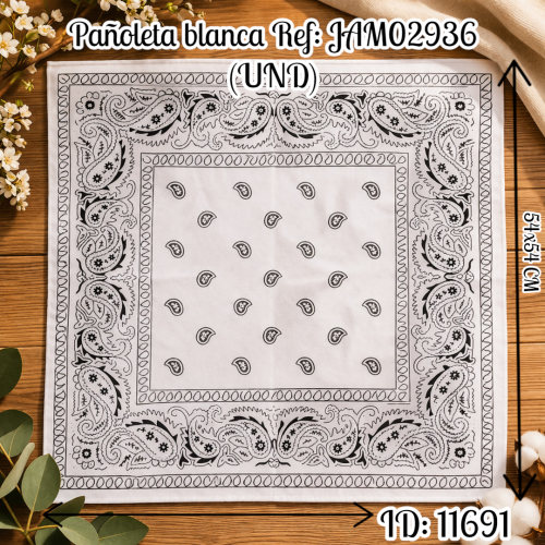 Pañoleta blanca  Ref: JAM02936 (UND)