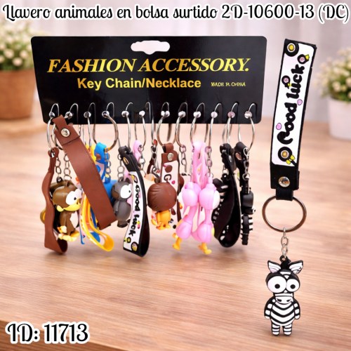 Llavero animales en bolsa surtido  2D-10600-13 (DC)