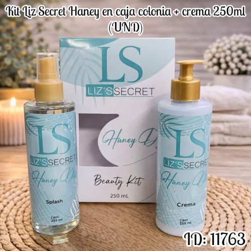Kit Liz Secret Haney en caja colonia + crema 250ml (UND)