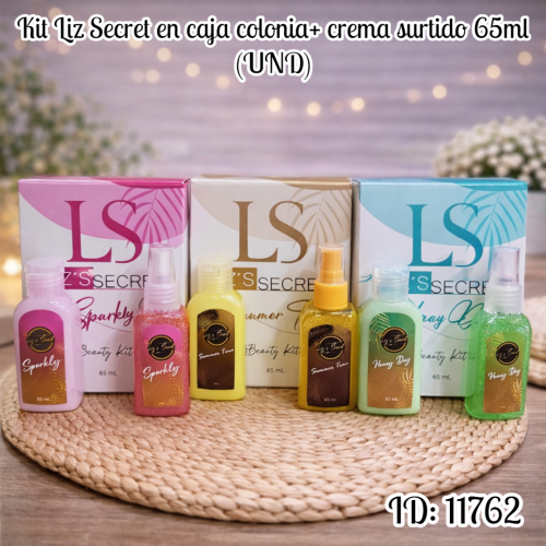 Kit Liz Secret en caja colonia+ crema surtido 65ml (UND)