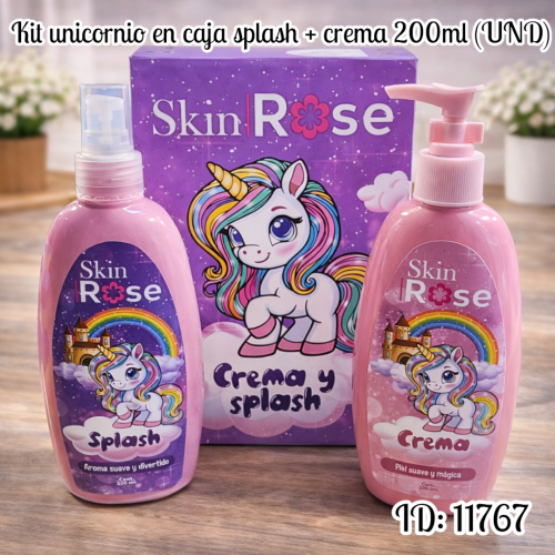 Kit unicornio en caja splash + crema 200ml (UND)