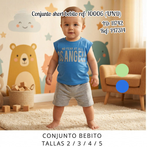 Conjunto short bebito ref: 10006 (UND)