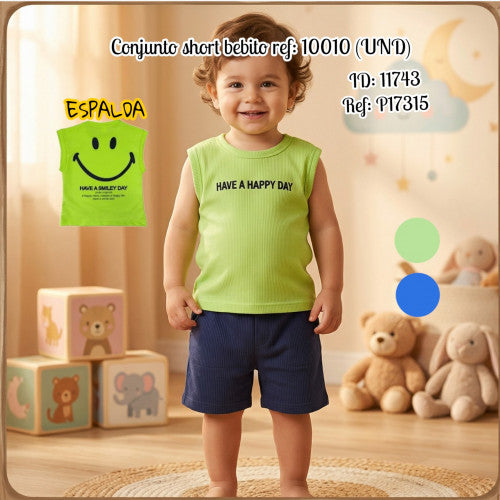 Conjunto short bebito ref: 10010 (UND)